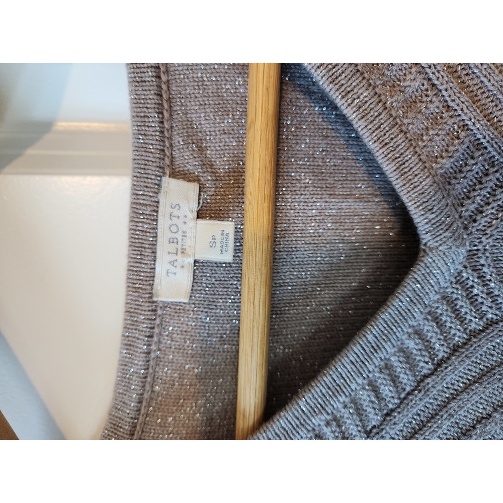 Talbots Metallic Sweater SP - Picture 2 of 5